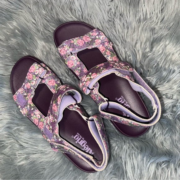 Alegria Henlee Garden Floral Sandals Size 42 (US 11.5–12) Vegan Comfort Velcro - Picture 4 of 6